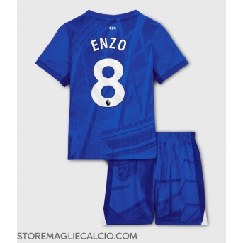 Chelsea Enzo Fernandez #8 Maglia Gara Casa Repliche 2025-26 Bambino